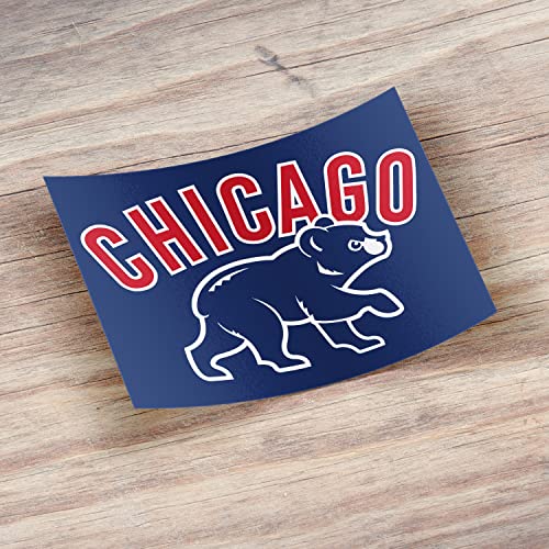 Image of Bear Cub The City of Chicago Sport Baseball Car Bumper Sticker Decal 5'' X 4''