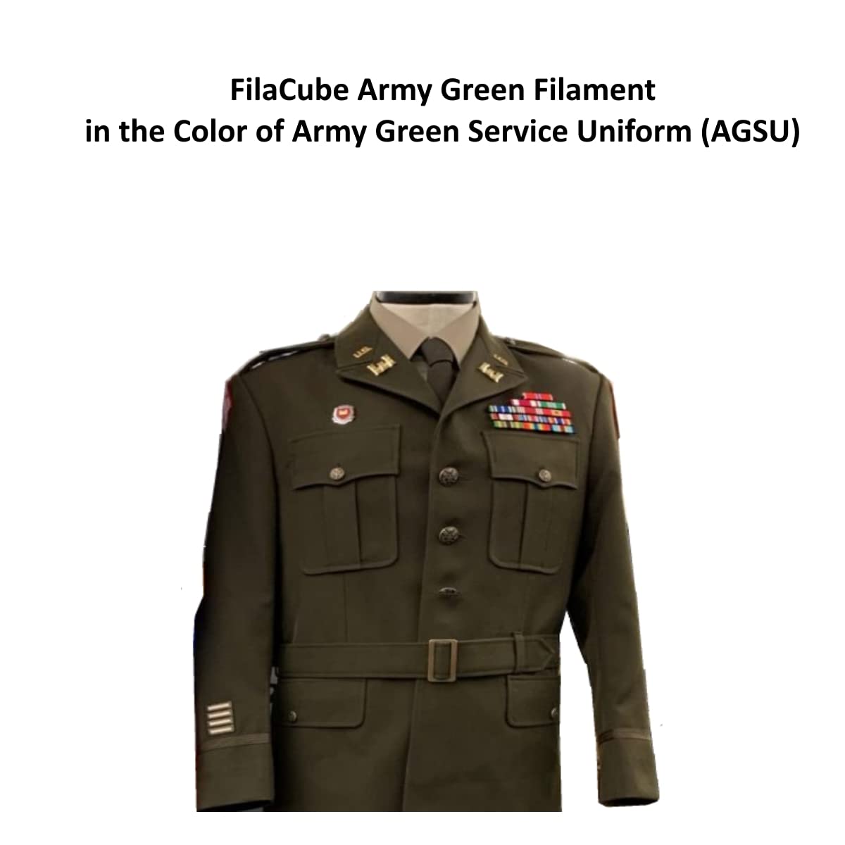 AGSU Army Green (U.S. Army Green Service Uniform, Heritage Green) PLA 3D  Printer Filament 1.75mm 1kg - FilaCube PLA 2 1.75 mm Printing Plastic, Made  in USA, Color of Greatest Generation :