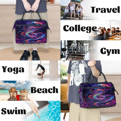 Bolsa de deporte para yoga y gimnasio con estampado de serpiente 7