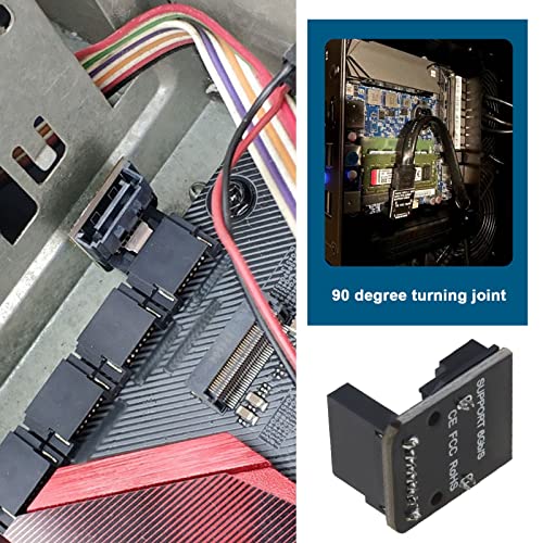 SG Store 2Pcs SATA 7Pin Reverse Converter Right Angle Sata 7 Pin Converters 90 Degree Angled Male-to-Female Adapter Electrical Accessories 6 Gbit/s - Image 3
