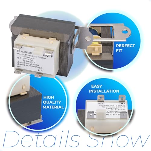 antoble 0130m00138s 240v to 24v transformer compatible with goodman amana 40va furnace transformers primary 208240v secondary 24v heater hvac replacement part class 2 control with foot mount