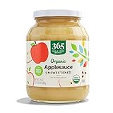 365 by Whole Foods Market, Organic Unsweetened Apple Sauce, 24 Ounce Unsweetened 24 Ounce (Pack of 1)