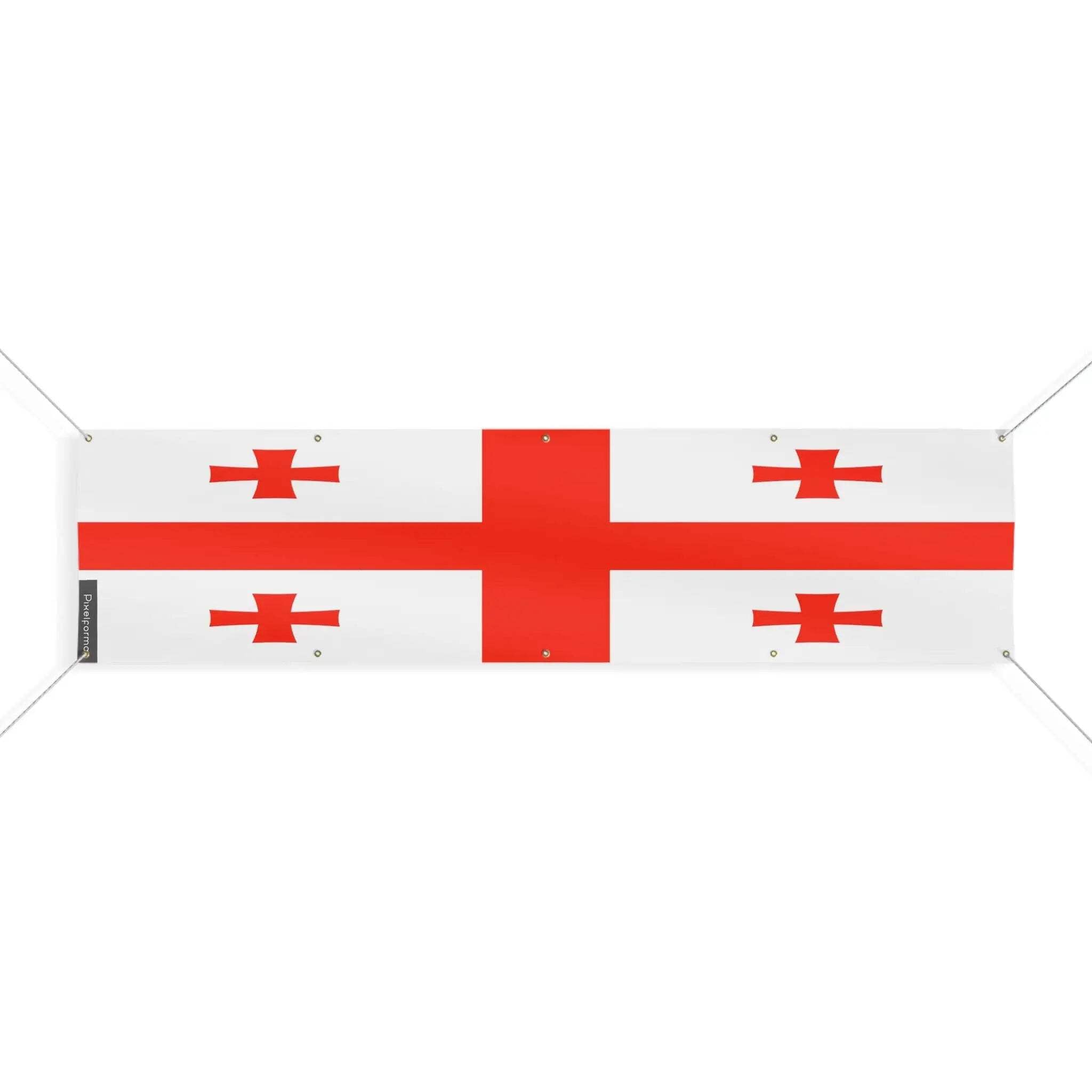 Drapeau de la Géorgie résistant au vent 150x600cm 10 oeillets