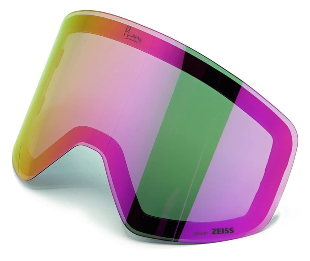 SL PH-12sixty - Ersatzscheibe für Skibrille PH-12sixty, Herren und Damen, mit UV400 Schutz und Anti Nebel Linse in Pink
