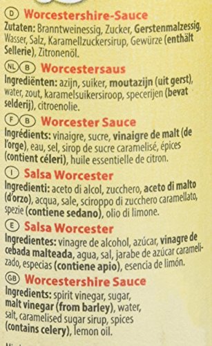 Zeisner Worcestershire-Sauce Würzsauce nach englischer Art , ohne künstliche Aromastoffe, 4er Pack (4 x 140 ml)