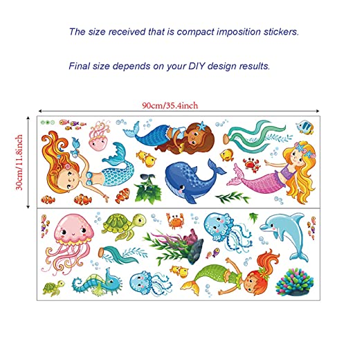 Stickers decorativos Ocean con diseños marinos 30x90 cm miniatura 2