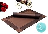 Rimobul Deluxe Deluxe PVC Placemats, Coffee, Set of 4 (Coffee)