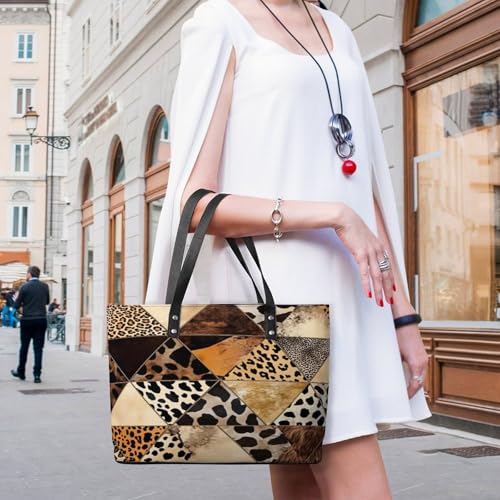 Bolso tote de cuero para mujer, bolso multiusos de cuero con grano cruzado, ideal para trabajo y viajes, cartera diaria para mujeres miniatura 2