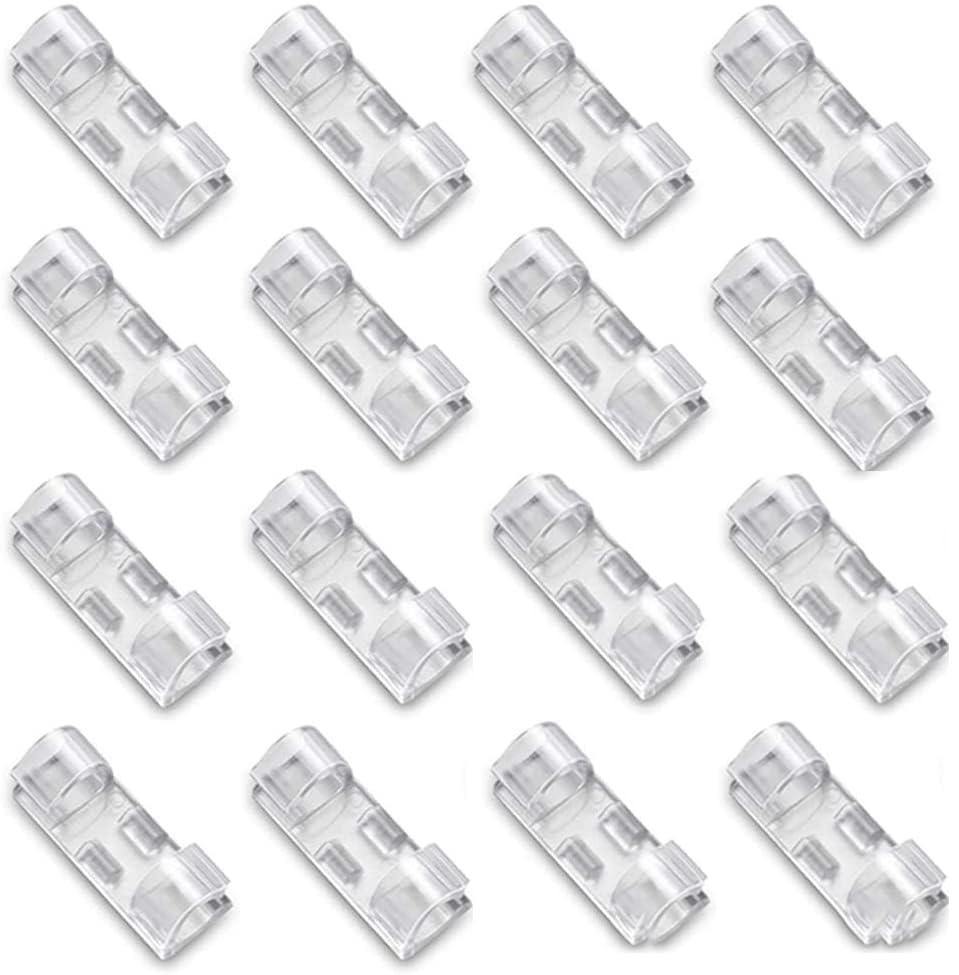 Image of INOVERA 10 Pieces Cable Management Clips Desktop Wire Organizer Cord Hook With 3M Foam (Transparent)