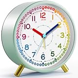 【Fonction de veilleuse douce】Il y a un bouton blanc à l'arrière de la pendule. Lorsque vous vous réveillez la nuit, appuyez simplement sur ce bouton blanc pour activer la veilleuse jaune douce. Il vous aide à vérifier l'heure dans l'obscurité sans allumer la lumière de la pièce et perturber le sommeil de votre famille