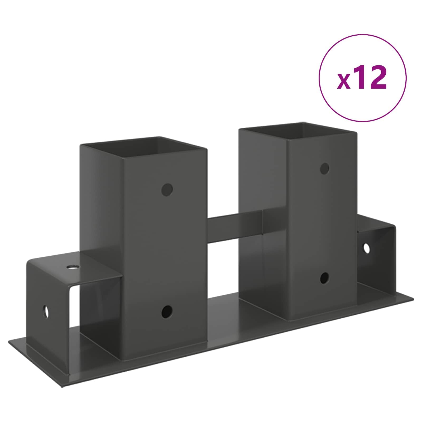 12 x stojak do układania drewna kominkowego antracyt 34 x 10 x 15 cm stojak do układania w stos ze stali malowanej proszkowo do drewna opałowego