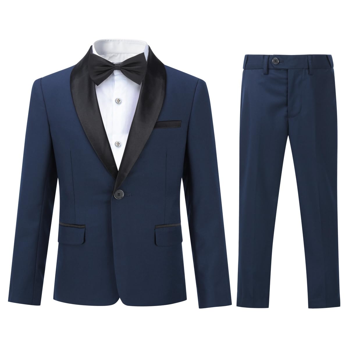 Sliktaa Jungen Kostüm Zweiteilige Schal Revers EIN-Knopf-Bankettkleid Hochzeit Gentleman Elegant und Bequem
