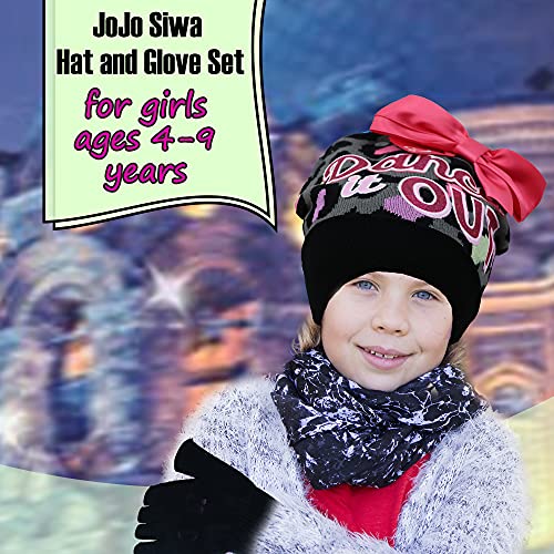 Nickelodeon JoJo Siwa Girls Hat and Glove Cold Weather Set (Black)3