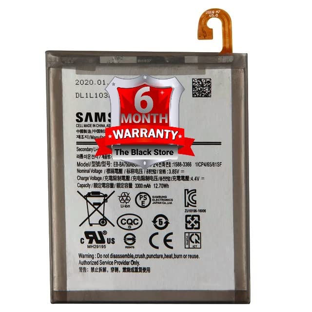 Image of The Black Store Original Battery BA750ABN 3300 mAh for Samsung A7 /2018 M10, A10, SM-A750F SM-M105F SM-A105F (6 Months Replacement Warranty)