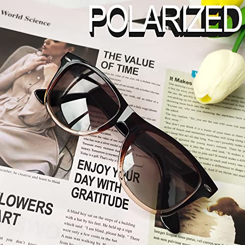 Image of Joopin Square Sunglasses Polarized UV400 Designer Sun Glasses Men Women | Oversized, Plastic Frame, Retro, Vintage, Unisex, Trendy Shades for Driving, Party, Fishing, Business, Costume