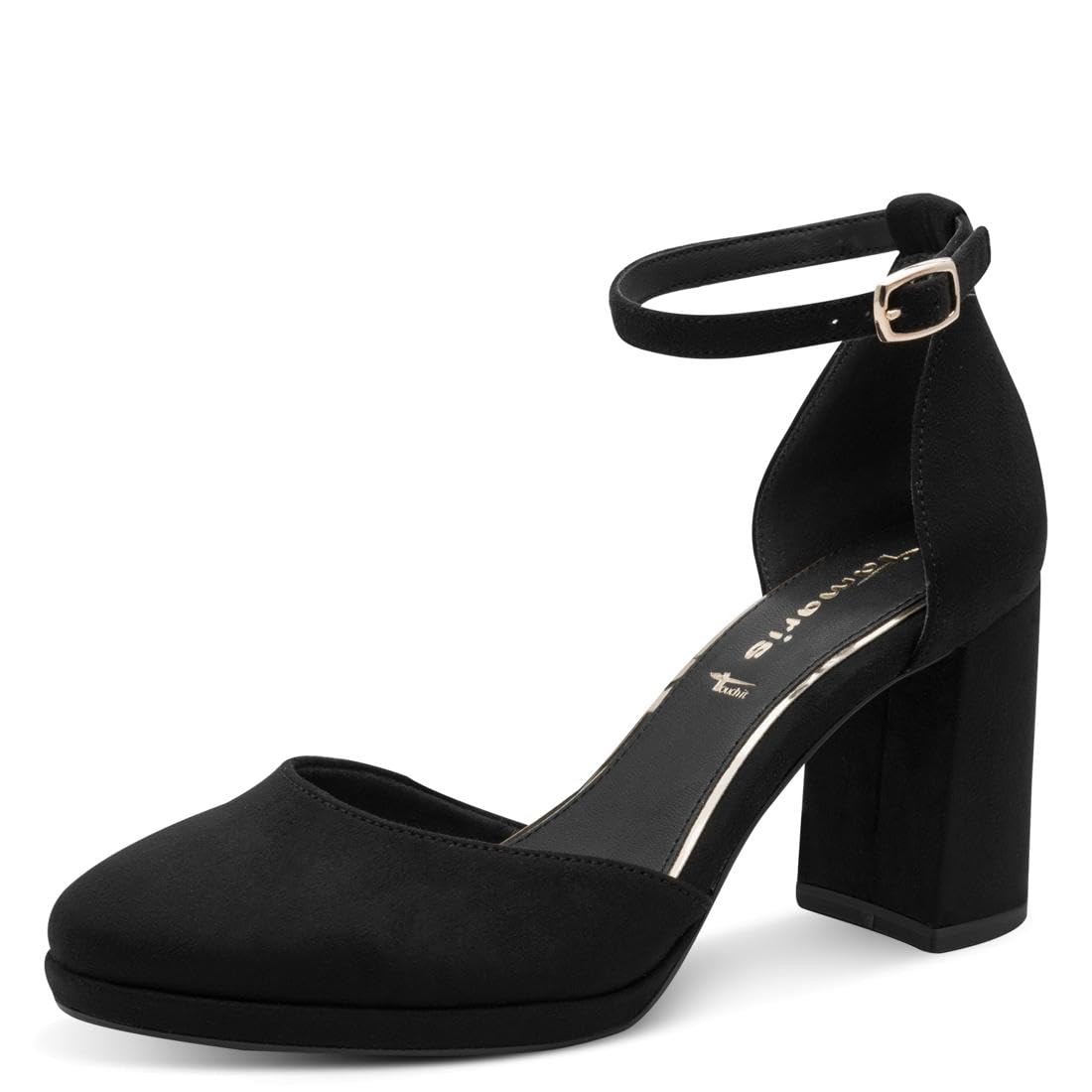 Tamaris Women's pumps with block heel black 6.5 UK