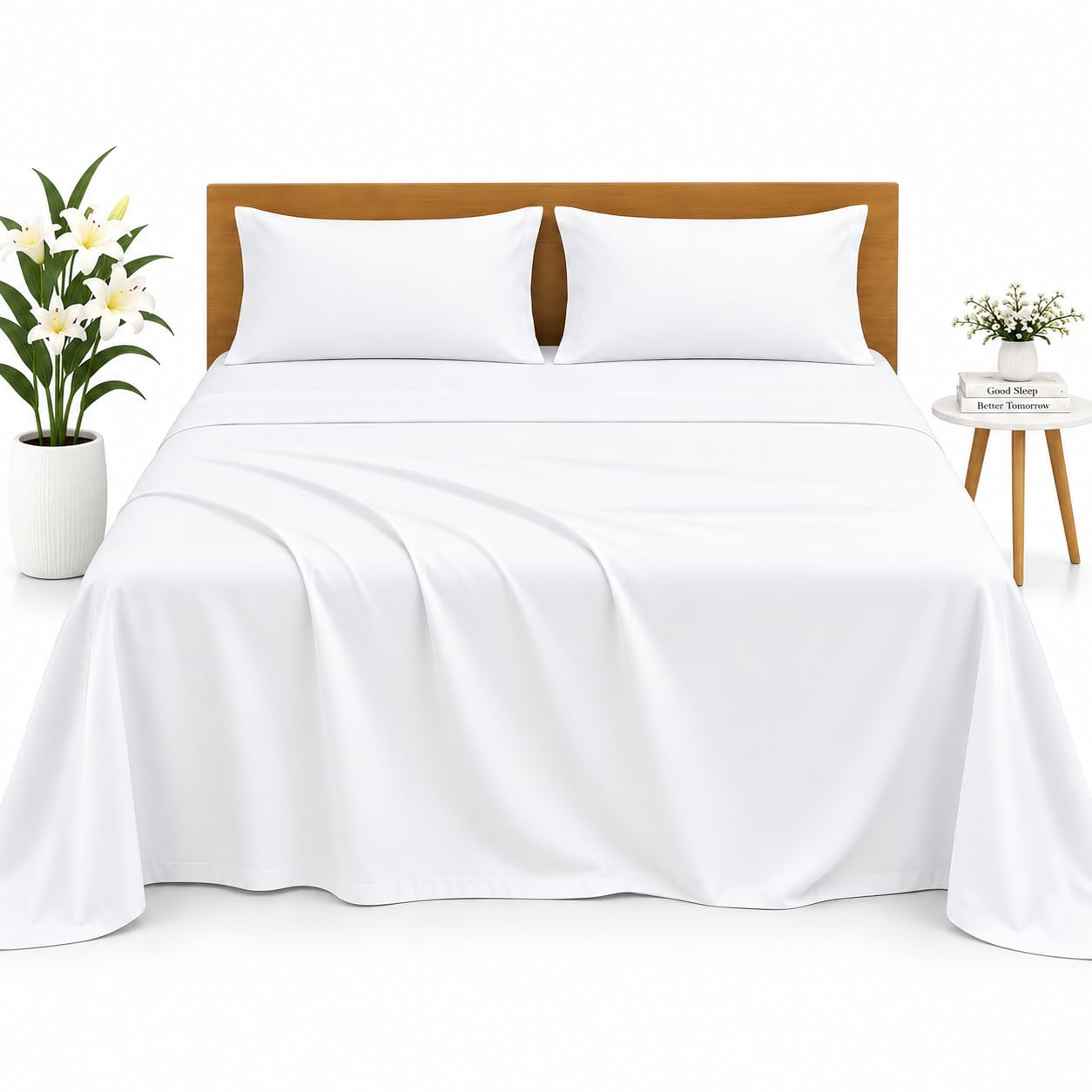 Soft Queen Bedsheets - Dark Grey Microfiber -9