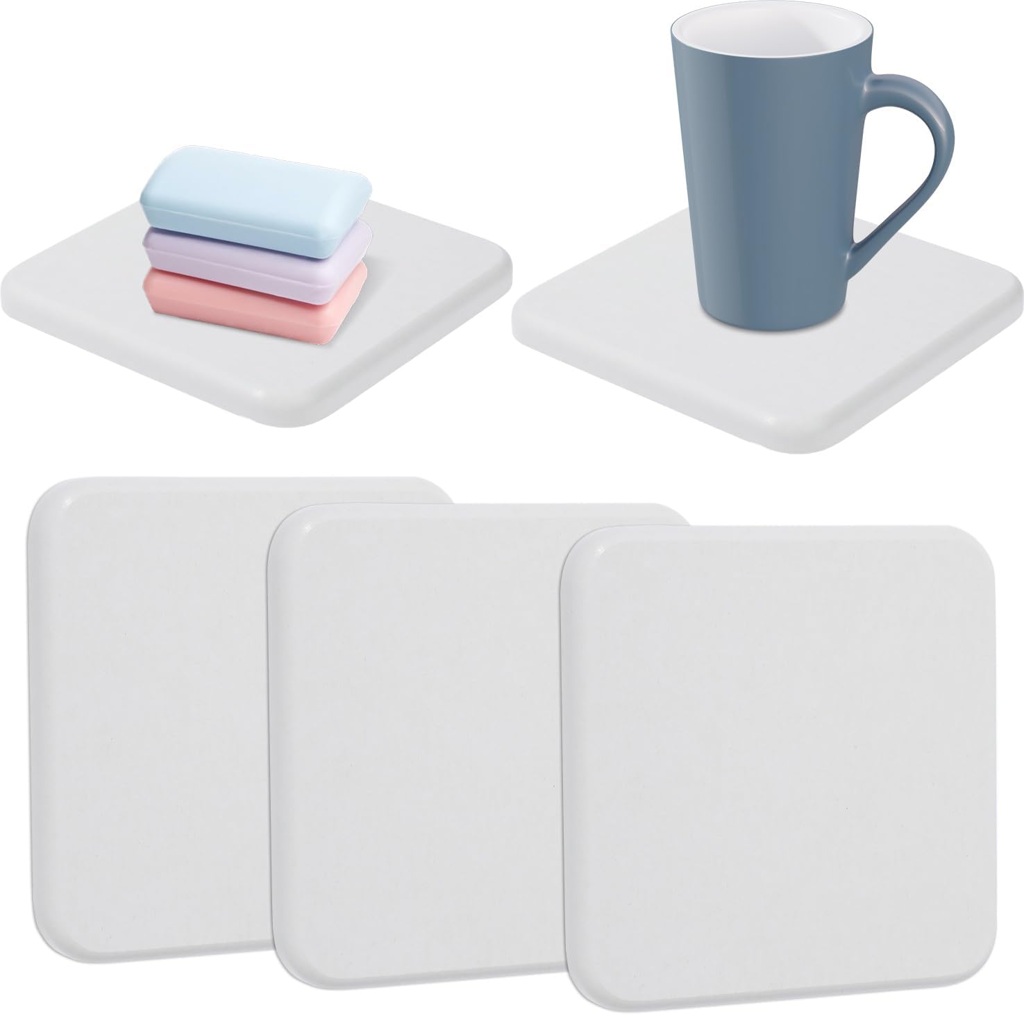 3 Pcs Water Absorbent Diatomite Coasters Water Absorbing