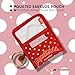 Sonix Quilted Earbud Pouch | Premium Cotton Bag Charm for AirPods, Keychain Storage Case Cover with Carabiner Ring | Red Monchhichi