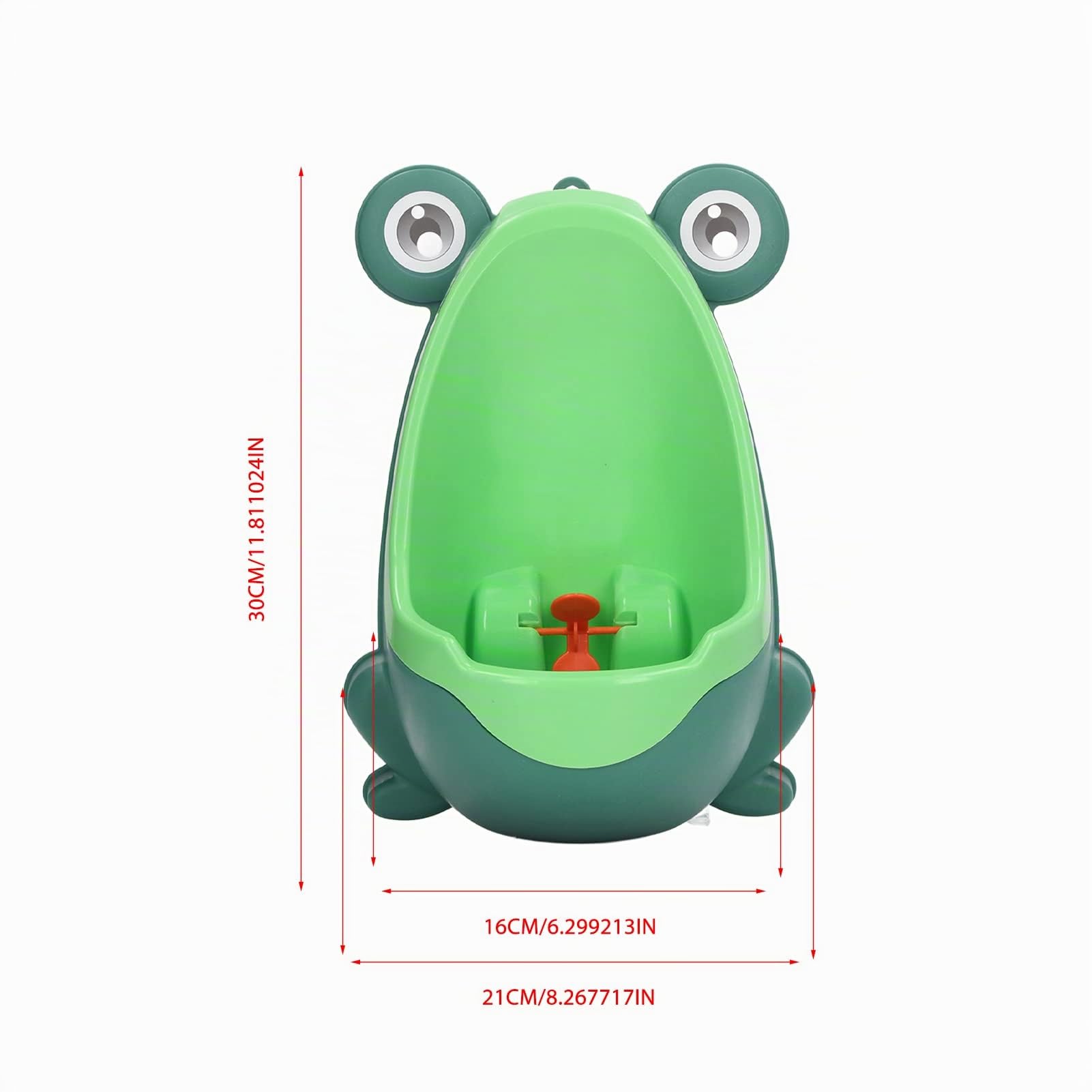 Orinal para Niños, Orinal de Entrenamiento Portátil, Inodoro para Niños de Rana Linda Inodoro para Niños Orinal de Pie para Niños Montado en la Pared (Verde)