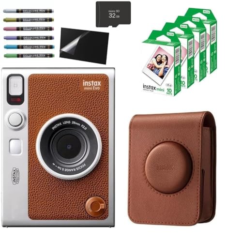 ノーブランド品 チェキ instax mini Evo 7点セット ブラウン