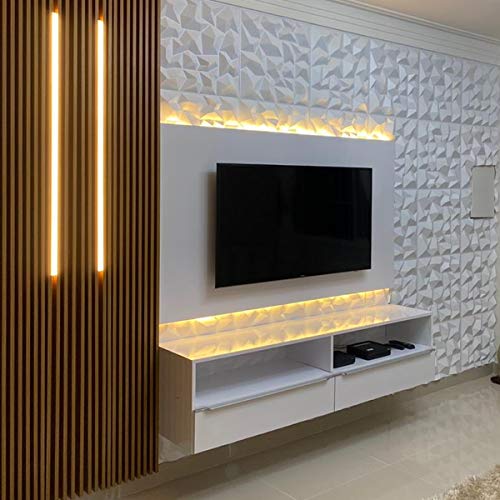 Kit com 12 Placas 3D AutoAdesivas Revestimento de Parede Alpes 50x50cm 3m²