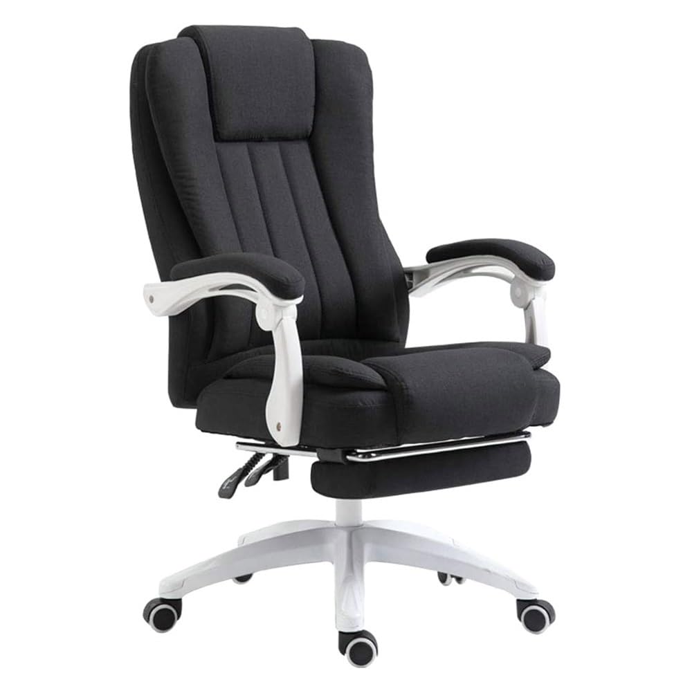 HTTGDGDH Ergonomic Pu Leather Executive Office Chair - Swivel Chair With Footrest For Home Conference & Study - Comfortable Stylish And Office Furniture,