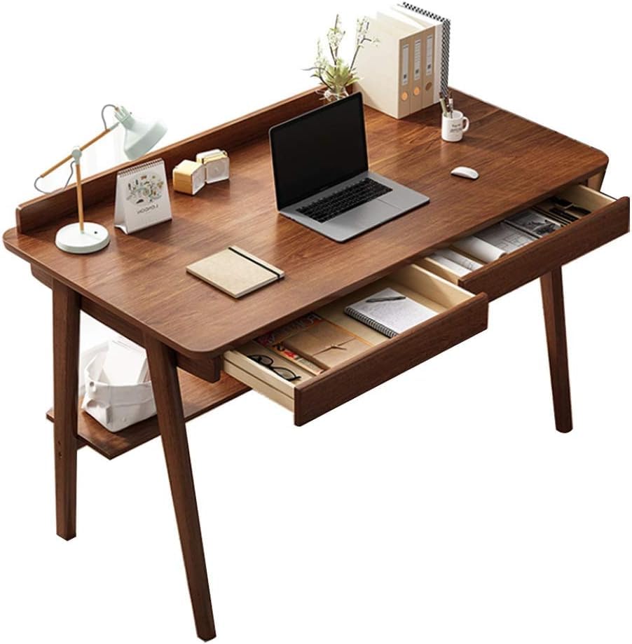 Bureau simple avec tiroirs en bois massif pour le bureau à domicile