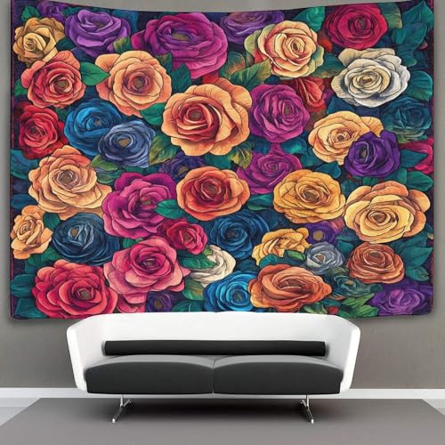 Tapisserie murale rose 3D grand tissu lavable multi-usage 180x230cm - 3