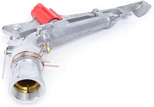 Pistola de riego agrícola, aspersor de jardín Upthehill de 2.6 pulgadas, rociador de jardín giratorio ajustable de 360 grados, cobertura de área