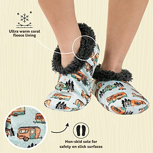 Image of Lazy One Fuzzy Feet Slippers for Women, Cute Fleece-Lined House Slippers, Cute Slipper Socks