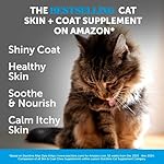 Pet Honesty Cat Skin & Coat Health Crunchy & Creamy Chews - Omegas, Vitamin C + E, Biotin Supplement, Soothes Skin and Promotes Shiny Coat, Cat Supplements & Vitamins - Chicken (30-Day Supply) - Image 2