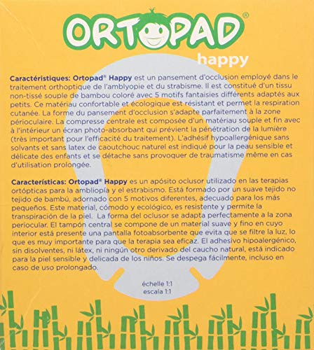 Parche Ocular Ortopad Happy Junior 20U, multi-coloured, 20 count (Pack of 1) - Image 2