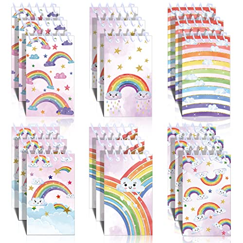 Carnet de notes arc-en-ciel étanche en lot de 24 pour éviter les pages tachées