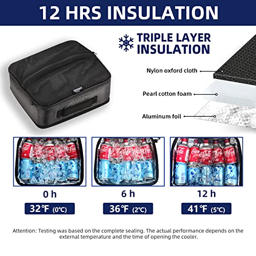 Thurso Surf Paddle Board Accessories Cooler Deck Bag For Sup Stand Up Paddleboard Mesh Top Pocket Insulated Water-Resistant Portable 10 Can (Carbon) #TOP1