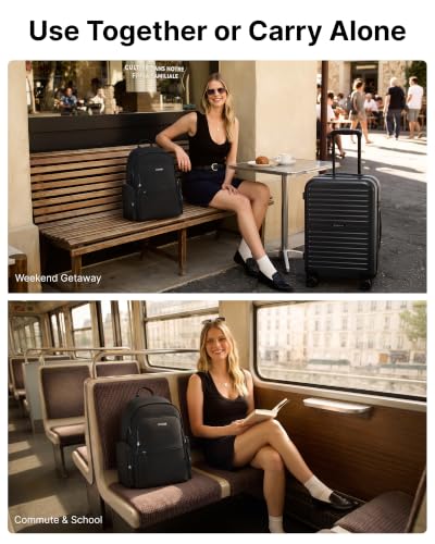 Image of LONG VACATION Luggage Sets, 3 Piece, 20 Inch Carry On Hardshell Suitcase