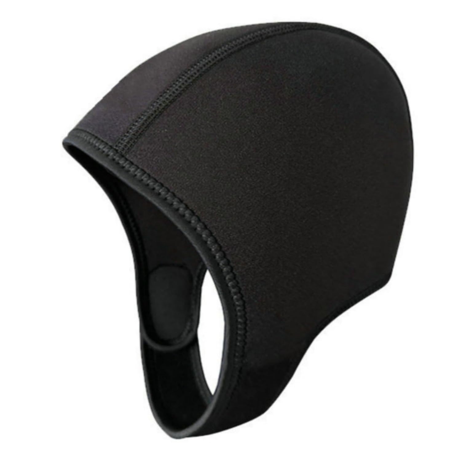 Easnea 3mm Neoprene Scuba Diving Hood Cap Surf Cap, Stretchable Diving Cap with Chin Strap, Thermal Wetsuit Hood Cap, Surfing Hood Wetsuit Hood for Water Sports, Swimming Kayaking Snorkeling (Black)