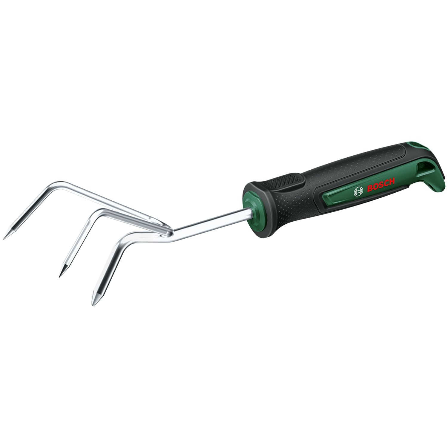 BoschGarden Hand Tool Garden Cultivator (Hand Cultivator, for Loosening and Airing The Soil in Flowers, Robust, Stainless Steel, Soft Grip, Ergonomic Design)