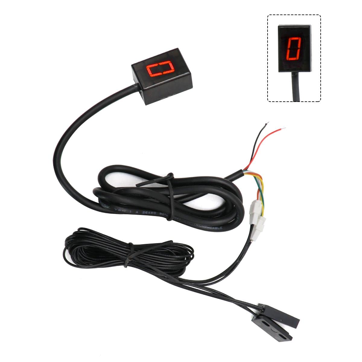 HRTLSS Indicateur Changement Vitesse Moto Indicateur De Vitesse Numérique Universel À Aimant Puissant Et Ultra Fin pour Moto Capteur De Levier De Vitesse À 6 Vitesses