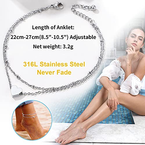 Beach Jewelry Dainty Ankle Bracelets For Women Gift For Her Heart Chain Anklet Bracelet Cute Anklets #TOP2