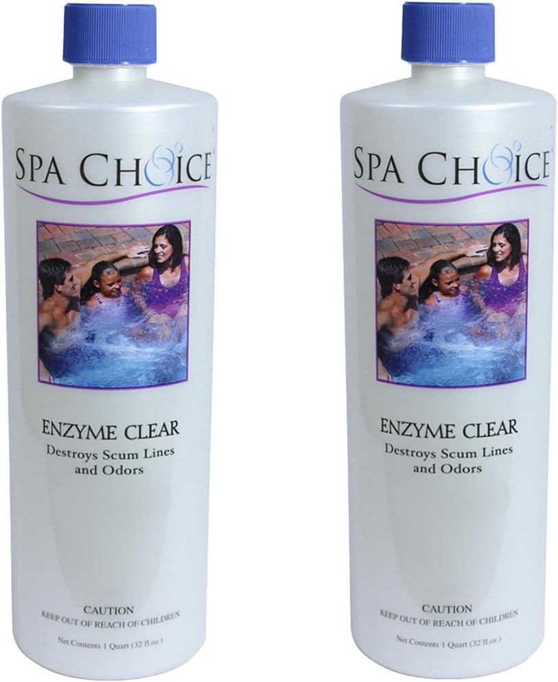 SpaChoice 1-Pint 6-Pack Premium Hot Tub Enzyme Clear, Spa Clarifier Hot Tub, Made in USA