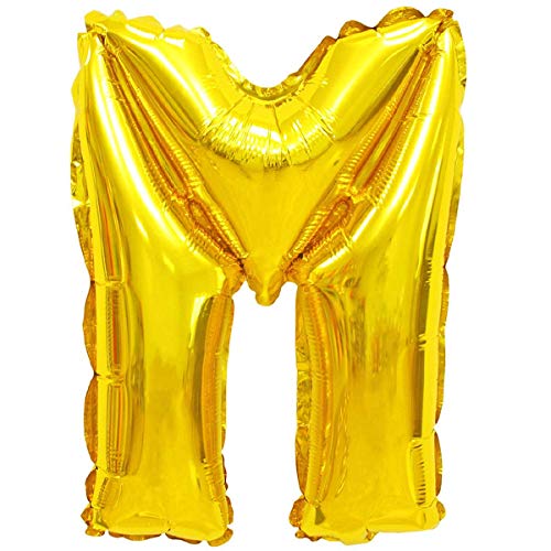 Ballons gonflables en aluminium - Lettres et chiffres et caractères en or - 80 cm - Décoration festive - XXL Luftballons, Plastique, M – doré., Gold