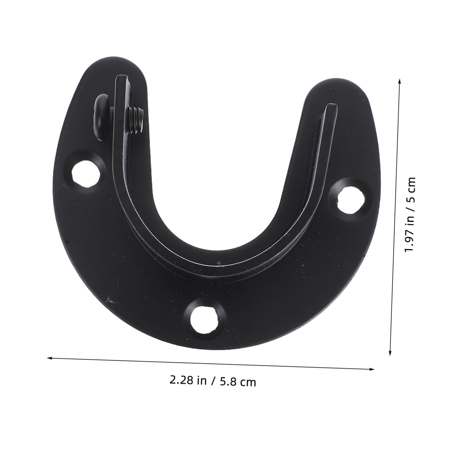 PRETYZOOM 4pcs Dowel Rod Holder Closet Brackets Closet Flange Stainless Steel Wardrobe Rod Holder Black