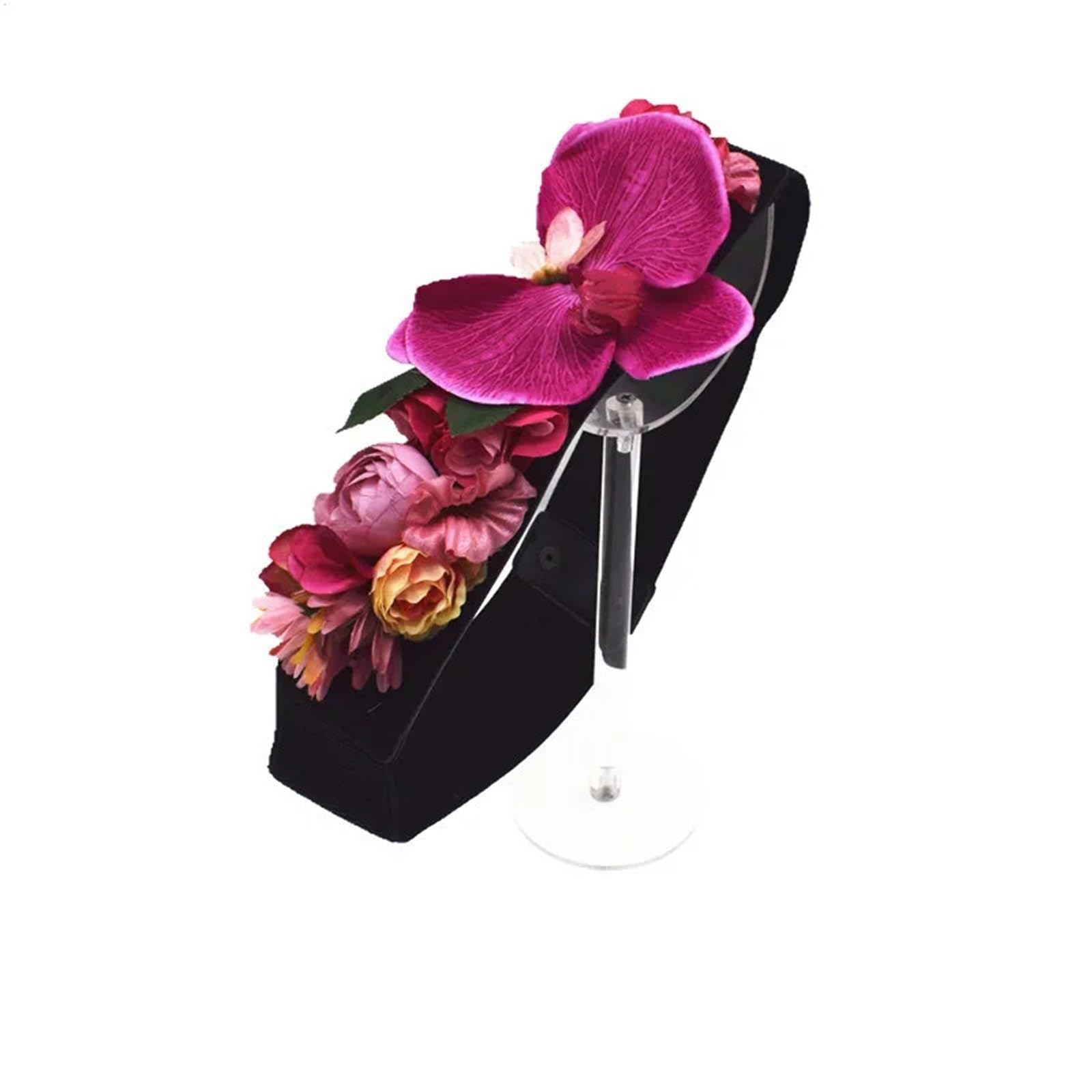 Ceinture Élastique avec Fleur Ceinture tissée élastique de fleur faite à la main, large ceinture Style Boho, accessoires mariage