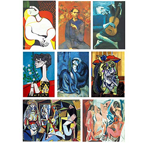 Image of Tallenge Pablo Picasso Paper Poster (12 x 17 inches, Multicolour) - Set of 10