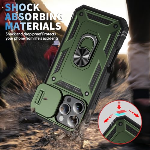Coque iPhone 16 Pro Max militaire rigide multicouche verte - 5