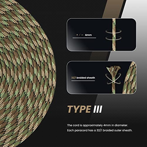 Abma Cord Paracord 620 lbs 4mm 9 Strands 100% Nylon 30M - Scout, Military-scout, 30 Meters - Image 4