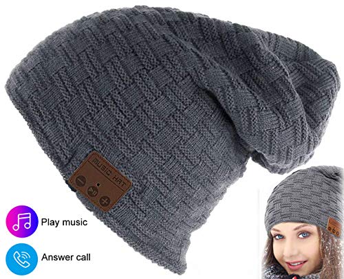 Bluetooth Beanie Bluetooth Hat Women Men Beanie Hats with Bluetooth 5.0 Headphones Winter