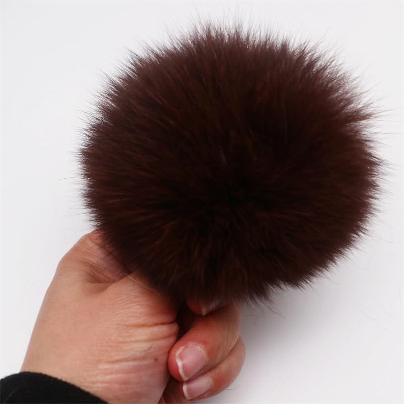 9 pièces/lot de boules de pompons de 90 mm adaptées pour le bricolage, la décoration, la couture, les matériaux d'artisanat (couleur : café, taille : 90 mm, 9 pièces, 1 carte)