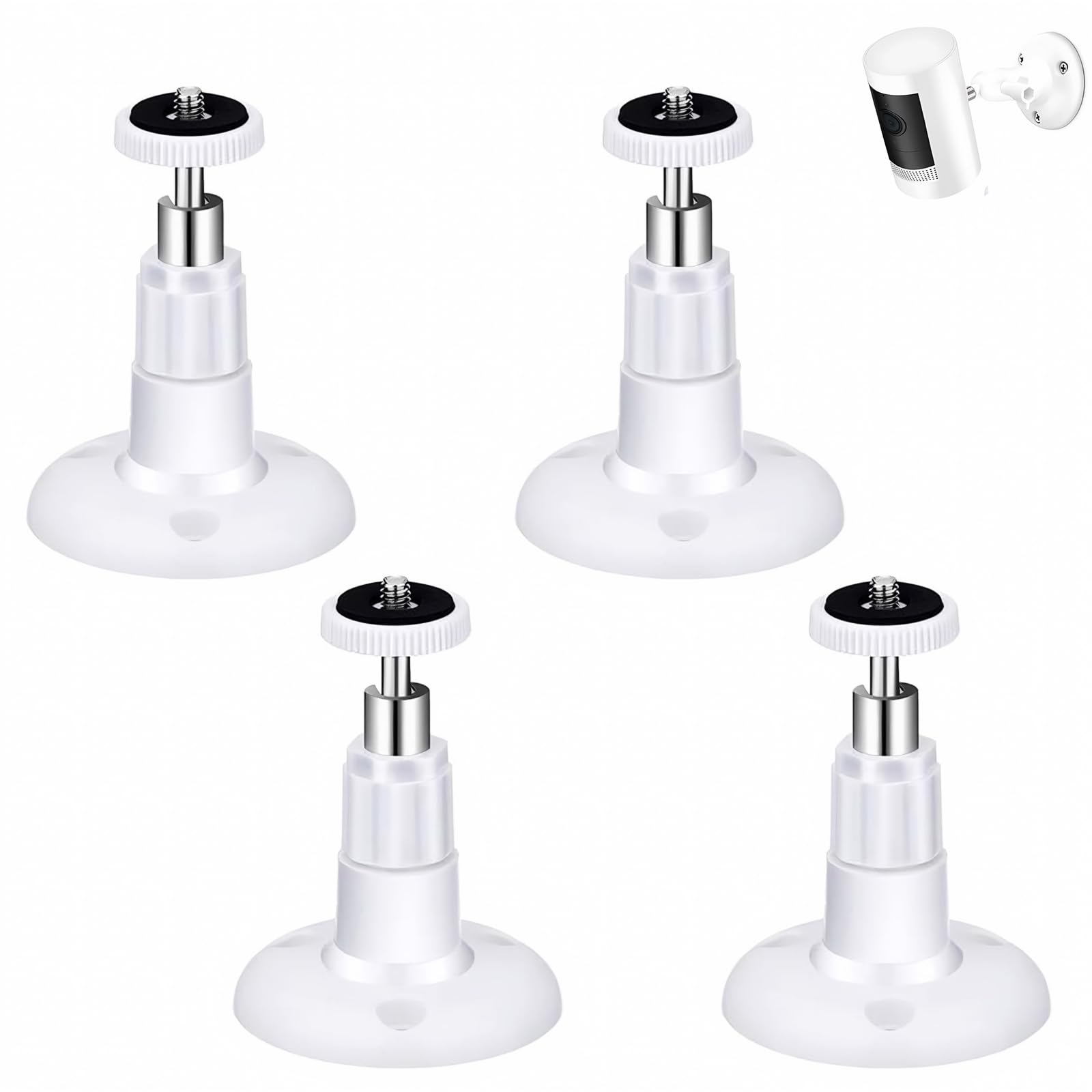 Ring Camera Mount, 4PCS Camera Wall Mount 360° Adjustable Bracket for Ring Surveillance Camera